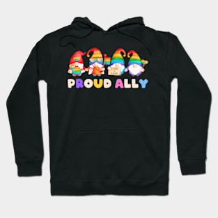 Proud Ally, Gnomes, LGBT Pride, Straight Hoodie